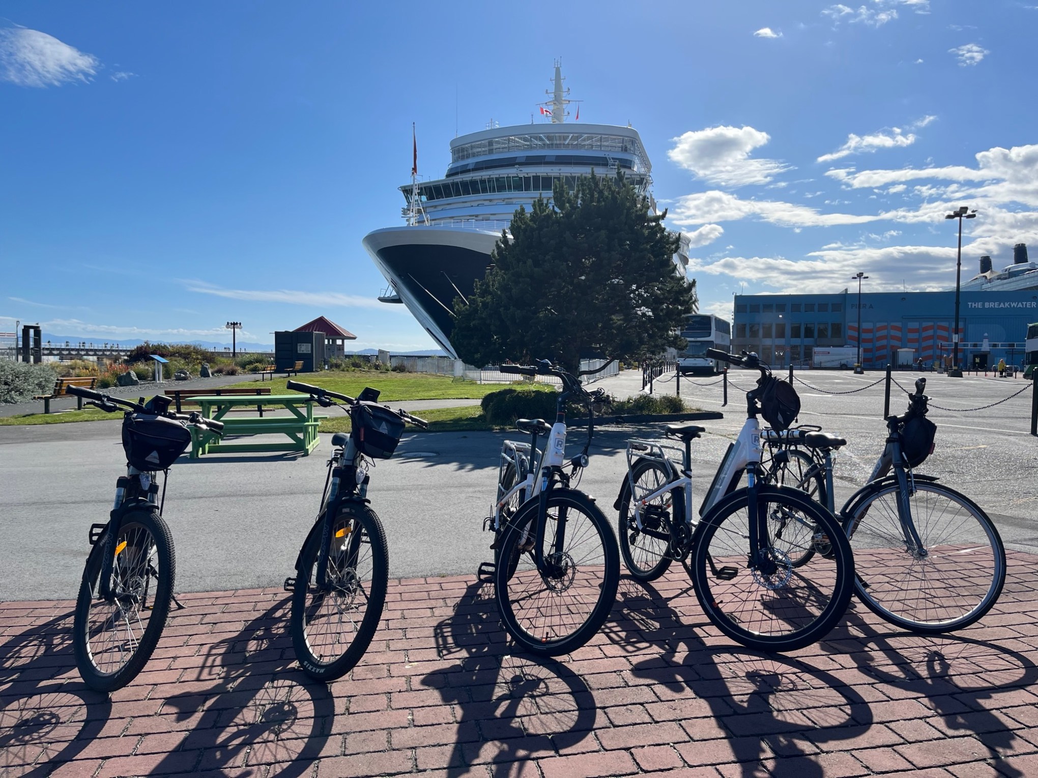 a bicycle parked on the side of the road